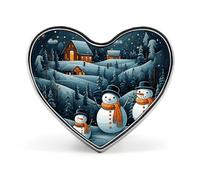 Broche Pingouin Père Noël tendance - Pingouin Père Noël 2,5 cm, jolis badges cœur en émail, épingles en métal pour hommes et femmes, épingle décorative en métal pour chapeaux, chemises, sacs, vestes e