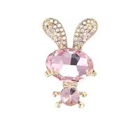 Broche Pins Femme Lapin - Adorable Crystal Bunny Jewelry Accessory | Cravate nœud papillon lapin hauteur dessin animé épingle animaux élégant pour filles, Consulte la descripción, alliage, strass