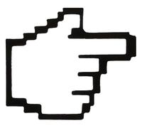 Broche Pixel Cursor : symbole Photoshop en émail, Klein, Métal non précieux