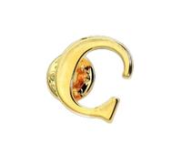 Broche plaquée or avec lettres dorées de Style classique, épingle à revers pour hommes et femmes, chapeau, écharpe, sac à dos, Badge, bijoux