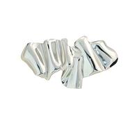 Broche plissée en acier inoxydable pour un look avant-gardiste Convient aux tenues, taille unique, Comme décrit