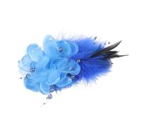 Broche Plumage et Fleur en Tissu Synthétique Clip Rapide Design Imperméable Tendance Pin Pour Dîners Affaires Fête Tissu Corsage Pin, taille unique, Comme décrit