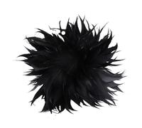Broche Plume Broches en plumes for femmes, élégantes, forme de fleur, for fête mariage, bijoux, accessoires pour la Fête(Black)