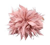 Broche Plume Broches en plumes for femmes, élégantes, forme de fleur, for fête mariage, bijoux, accessoires(Pink 1)
