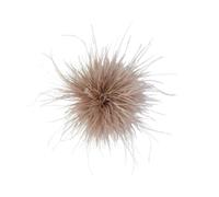 Broche Plume d'Autruche, Broche de Costume Élégante pour Femme, Accessoire de Mode pour Blazer, Robe, Mariage, Soirée, Cadeau, 15cm (A15)