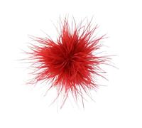Broche Plume d'Autruche, Broche de Costume Élégante pour Femme, Accessoire de Mode pour Blazer, Robe, Mariage, Soirée, Cadeau, 15cm (A05)
