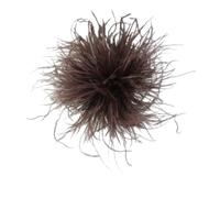 Broche Plume d'Autruche, Broche de Costume Élégante pour Femme, Accessoire de Mode pour Blazer, Robe, Mariage, Soirée, Cadeau, 15cm (A24)