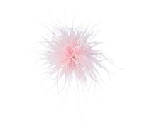 Broche Plume d'Autruche, Broche de Costume Élégante pour Femme, Accessoire de Mode pour Blazer, Robe, Mariage, Soirée, Cadeau, 15cm (A06)