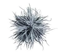 Broche Plume d'Autruche, Broche de Costume Élégante pour Femme, Accessoire de Mode pour Blazer, Robe, Mariage, Soirée, Cadeau, 15cm (A08)