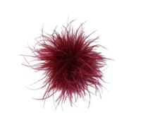 Broche Plume d'Autruche, Broche de Costume Élégante pour Femme, Accessoire de Mode pour Blazer, Robe, Mariage, Soirée, Cadeau, 15cm (A13)