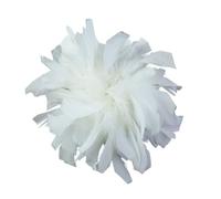 Broche Plume Femme Élégante - Lot de 1 Fleur en Plume Artisanale 20cm, Accessoire Mode pour Costumes, Robes de Cocktail, Mariage et Défilés, Style Classique & Chic (A07)