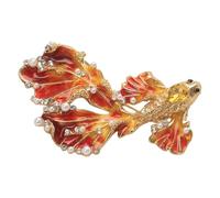 Broche poisson polyvalente avec strass pour n'importe quelle tenue, décontractée à formelle, elle symbolise l'élégance et la soirée chance, Einheitsgröße, comme décrit