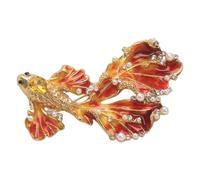 Broche poisson polyvalente avec strass pour n'importe quelle tenue, décontractée à formelle. Elle symbolise l'élégance et la chance. Broche exquise en forme de poisson, Einheitsgröße, comme décrit