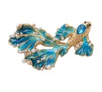 Broche poisson polyvalente avec strass pour n'importe quelle tenue, décontractée à formelle, elle symbolise l'élégance et la soirée chance, Einheitsgröße, comme décrit