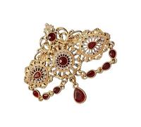 Broche polyvalente avec cristaux creux et pampilles d'inspiration arabe pour femme, taille unique, Comme décrit