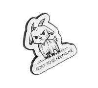 Broche polyvalente en alliage en forme de chèvre en colère pour accessoires de mode sur vêtements d'extérieur, casquettes, sacs, bijoux inspirés des animaux, cadeau d'épingle de chèvre