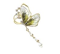 Broche polyvalente en alliage robuste avec pampilles en forme de goutte d'eau pour une tenue décontractée et formelle, One Size, Comme décrit
