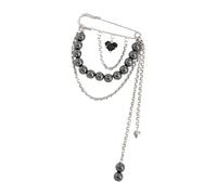Broche polyvalente en forme de cœur qui peut également être utilisée comme chaîne de pantalon ou épingle à robe, accessoire de chaîne de perles, badge, bijou pour elle