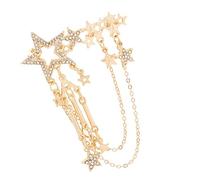 Broche polyvalente en forme d'étoile à pompons - Accessoire de bijoux pour blazers, vestes, chapeaux et sacs - Décoration tendance - Broche étoile en strass, taille unique, Comme décrit