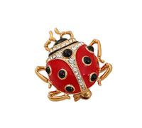 Broche polyvalente en forme d'oiseau de Marie en cristal fait à la main - Parfait pour les manteaux et les occasions spéciales - Accessoire de bijoux d'insectes d'animaux, taille unique, comme décrit