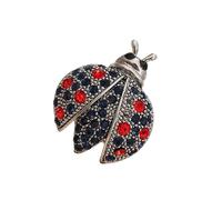 Broche polyvalente en forme d'oiseau de Marie en cristal fait à la main - Parfait pour les manteaux et les occasions spéciales - Accessoire de bijoux d'insectes d'animaux, taille unique, comme décrit