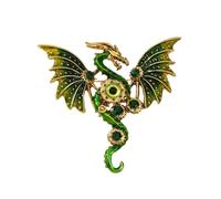 Broche polyvalente sur le thème du dragon, portable, confortable, accessoire en métal galvanisé pour les amateurs de mode moderne, broche faite à la main motif dragon, taille unique, Comme décrit