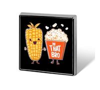 Broche Popcorn « C’est toi, mon pote ? » - Badge carré - Épinglette pour col ou revers - Cadeau pour femmes et hommes