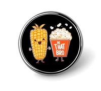Broche Popcorn « C'est toi, mon pote ? » pour femmes et hommes, badge tendance, épinglette pour fêtes et mariages.