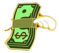 Broche porte-bonheur en émail - Ange avec ailes - Broche tendance pour chapeau