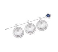 Broche porte-photo en forme de bouquet de mariage - Design circulaire en verre avec fermeture sécurisée et strass - Médaillon de mariage personnalisé en alliage, taille unique, comme décrit