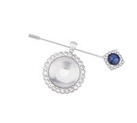 Broche Porte-photo Pour Bouquet De Mariage Conception Circulaire En Verre Avec Fermoir Sécurisé Et Broche Porte-photo En Alliage Ornée De