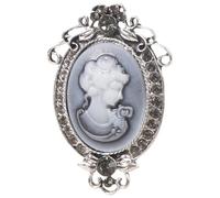 Broche portrait de femme sans date - Design vintage inspiré en alliage doré - Accessoires pour décoration de robe élégante, One Size, Comme décrit