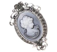 Broche portrait de femme sans date - Design vintage inspiré en alliage doré - Accessoires pour décoration de robe - Broche creuse sculptée artisanale, taille unique, Comme décrit