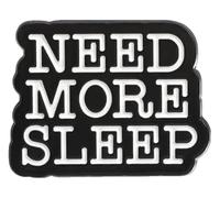 Broche pour amoureux du sommeil : broches et citations drôles en émail, Klein, Métal non précieux