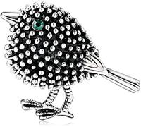 Broche pour broche d'insecte avec moineau animal avec strass en cristal pour femmes, décoration de bricolage et épingles avec strass pour animaux mignons accessoires pour costumes, argent durabilité