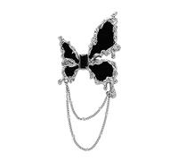 Broche pour femme en émail noir gland en métal féminin doux vent frais senior costume corsage tempérament tous accessoires de mode écharpe chat, taille unique, Métal