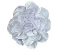 Broche pour femme en tissu satiné délicat en forme de rose - Grande broche en forme de fleur de camélia - Épingles extra larges de 17,5 cm pour femme - Pour fête de mariage, robe de danse, accessoires