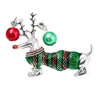 Broche Pour Femme, Épingles De Noël, Cloches De Chien Festives, Accessoires Pour Manteau D'arbre, Ornements De Broche De Couleur Émaillée En