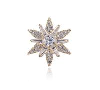 Broche pour Femme Petite broche en zircone, épingle à revers, boucle for femmes haut de gamme pour Femmes(Gold)