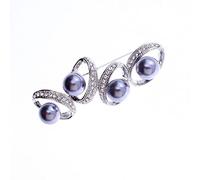 Broche pour Femmes Broche de Perle Grise simulée Broches de Couleur Argent Bijoux Uniques Cadeau Ornement féminin Accessoires Accessoires vestimentaires
