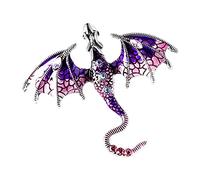 Broche pour homme en alliage et strass - Style punk - Pour chapeaux, costumes et sac à dos - Bleu - 6,2 x 7 cm, 6.2x7.0 cm, Plastique, comme description