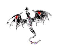 Broche pour homme en alliage strass punk tendance pour chapeaux costumes sac à dos Vert 6,2 x 7 cm, 6.2x7.0cm, Plastique, comme description