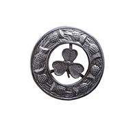 Broche pour kilt - Broche écossaise à carreaux - Broche châle pour femme - Broche parfaite pour kilt pour homme - En étain - Motif nœud celtique - 7,6 cm, 7.6cm, Laiton