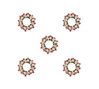 Broche pour sapin de Noël avec strass rouges et verts en cristal rouge et vert émeraude foncé - AL054-A, as description, Polyester