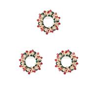 Broche pour sapin de Noël avec strass rouges et verts en cristal rouge et vert émeraude foncé - AL054-A, as description, Polyester