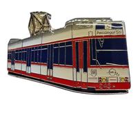 Broche pour train urbain Fribourg GT-8N - Épinglette - Train - Locomotive - Train - Train - Train - Train - Train - Train - Train - Train - Train - Métro - Subway Underground, passend, Cuivre