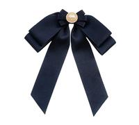 Broche pré-nouée pour femme avec nœud papillon élégant pour écharpe, chemise, chemisier noir, 21 cmx18 cm, Plastique, comme description
