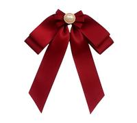 Broche pré-nouée pour femme avec nœud papillon élégant pour écharpe, chemise, chemisier noir, 21 cmx18 cm, Plastique, comme description