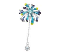 Broche Pyrotechnie en alliage avec cristaux et glands Accessoire tendance pour les tenues Bijoux Femme, One Size, Comme décrit