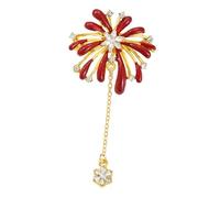 Broche Pyrotechnie en alliage avec cristaux et glands Accessoire tendance pour les tenues Bijoux Femme, One Size, Comme décrit